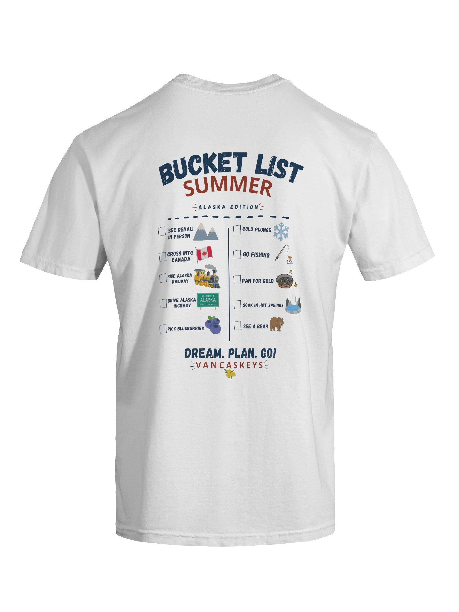Bucket List Summer Comfort Cotton Tee (Color Summer) product image (15)