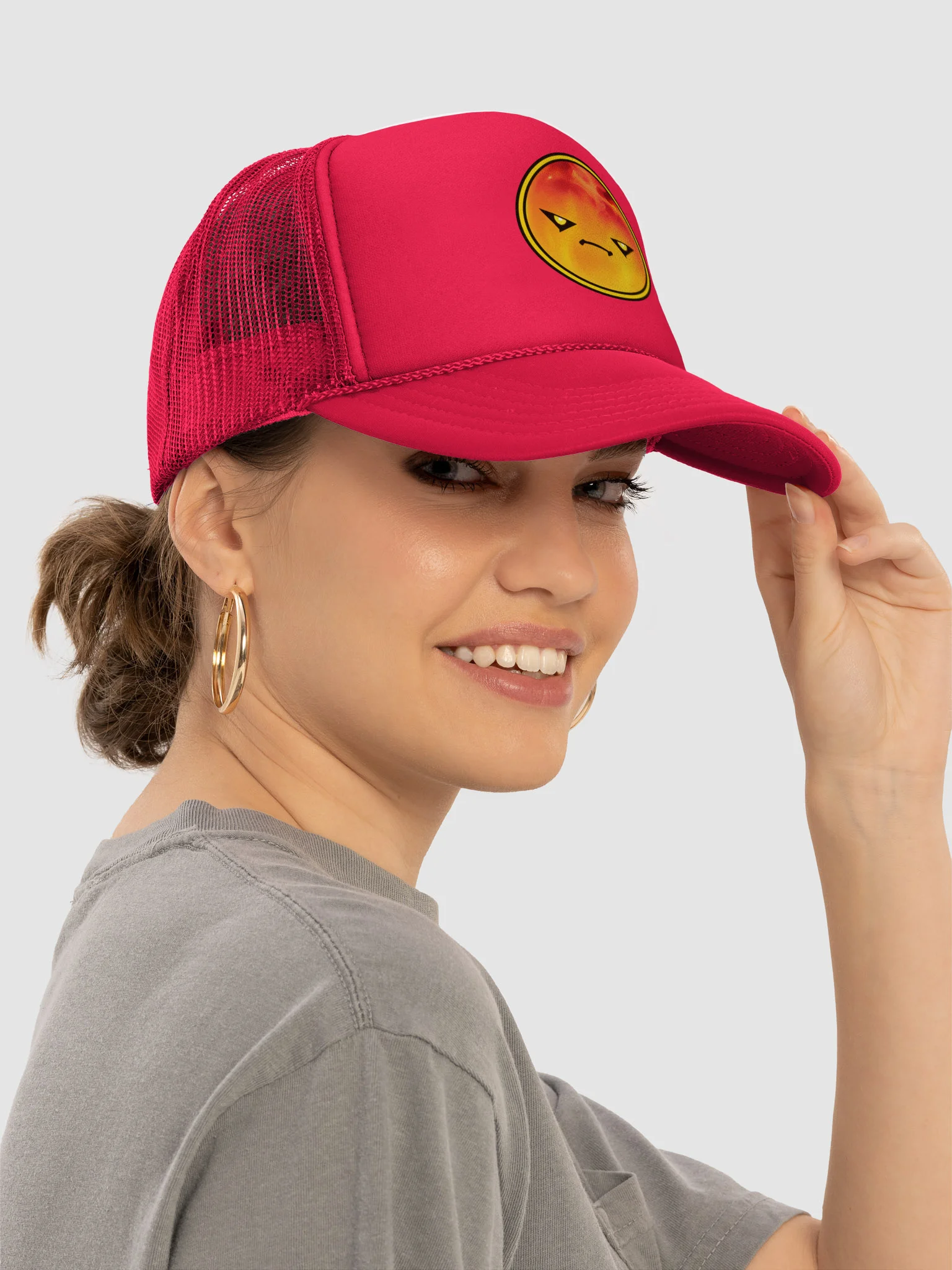 KEVBO "Team Fire" Red FOAM Trucker Snapback Hat product image (7)