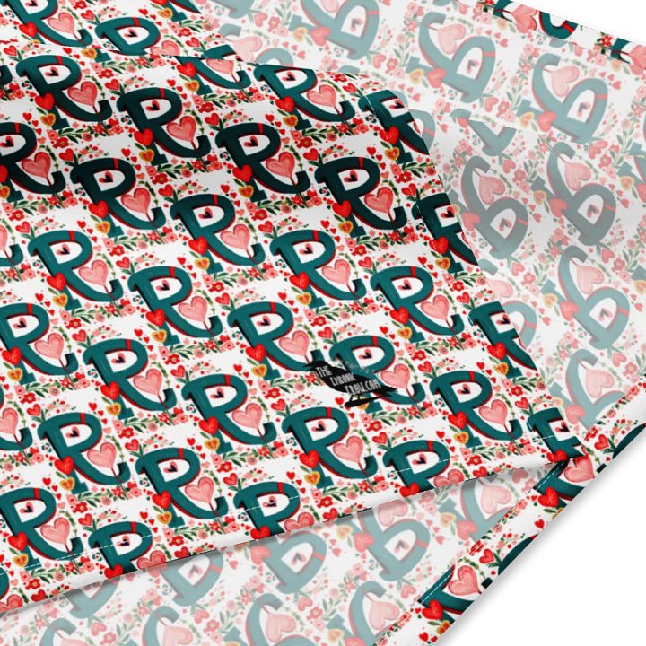 Valentine’s Monogram Letter R(6) Bandanna product image (4)