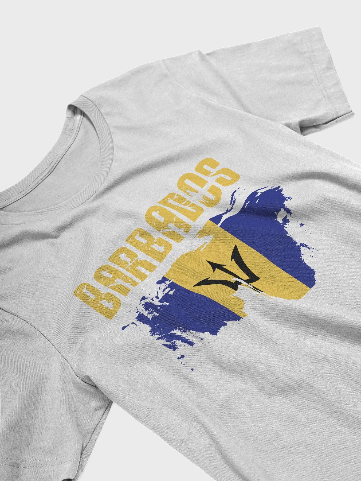 Barbados Trident Flag Unisex Supersoft T-Shirt by CultuRep product image (2)