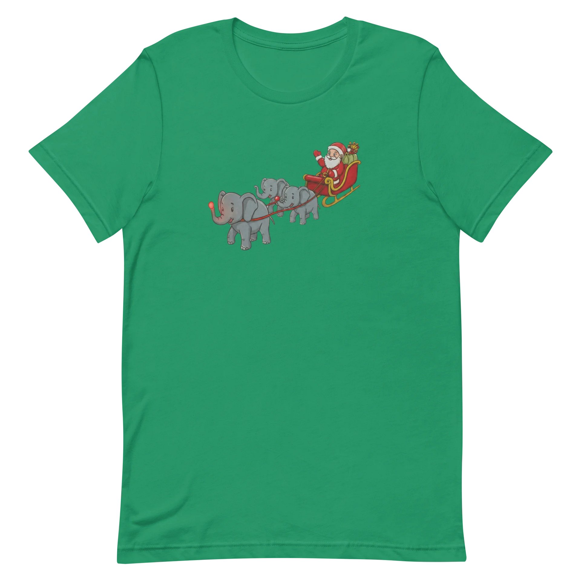 Elephant Sleigh Ride Holiday T-Shirt product image (3)
