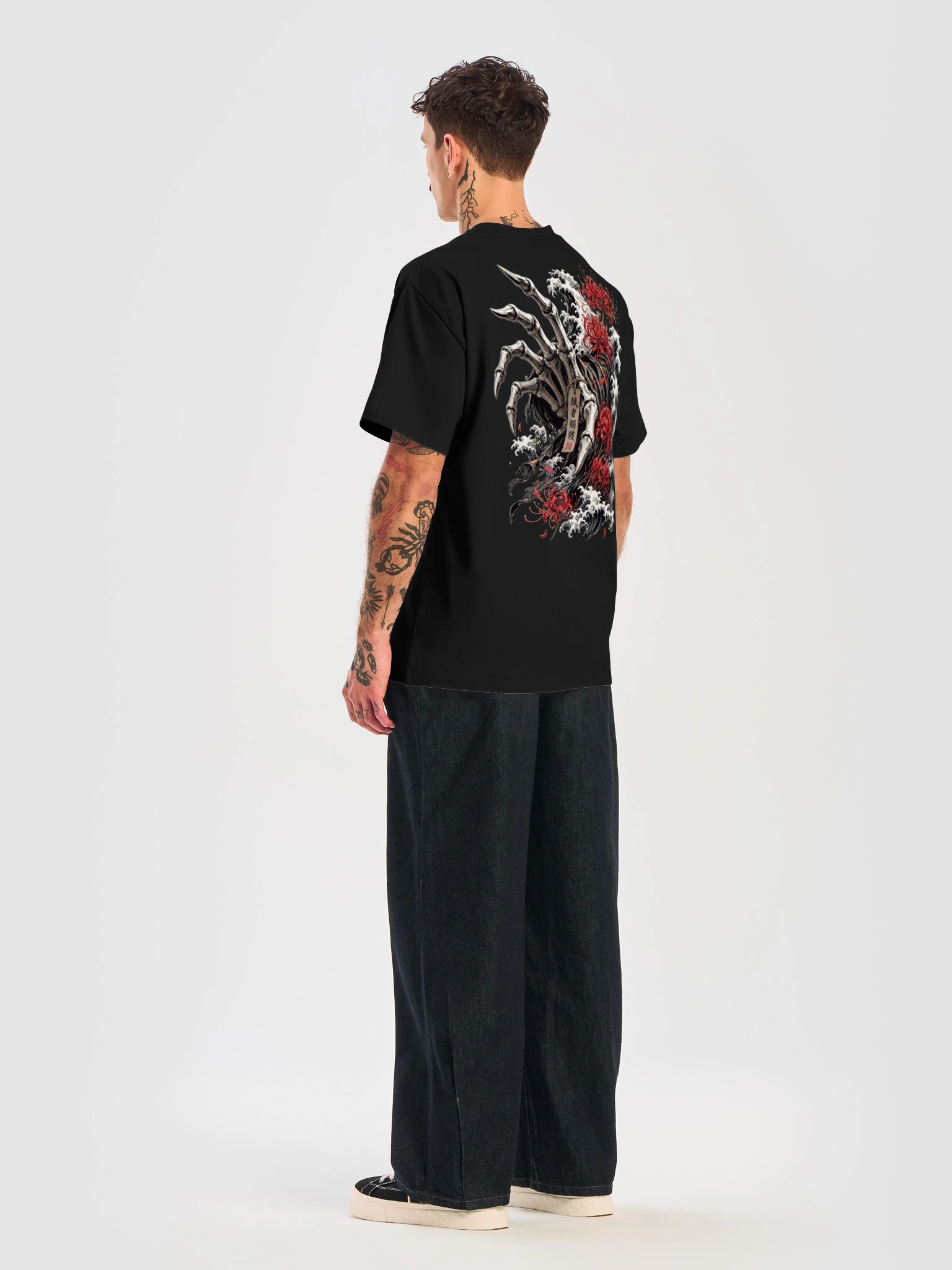 Gashadokuro Skeleton – Japanese Yokai Oversized Graphic T-Shirt | Dark Streetwear product image (5)