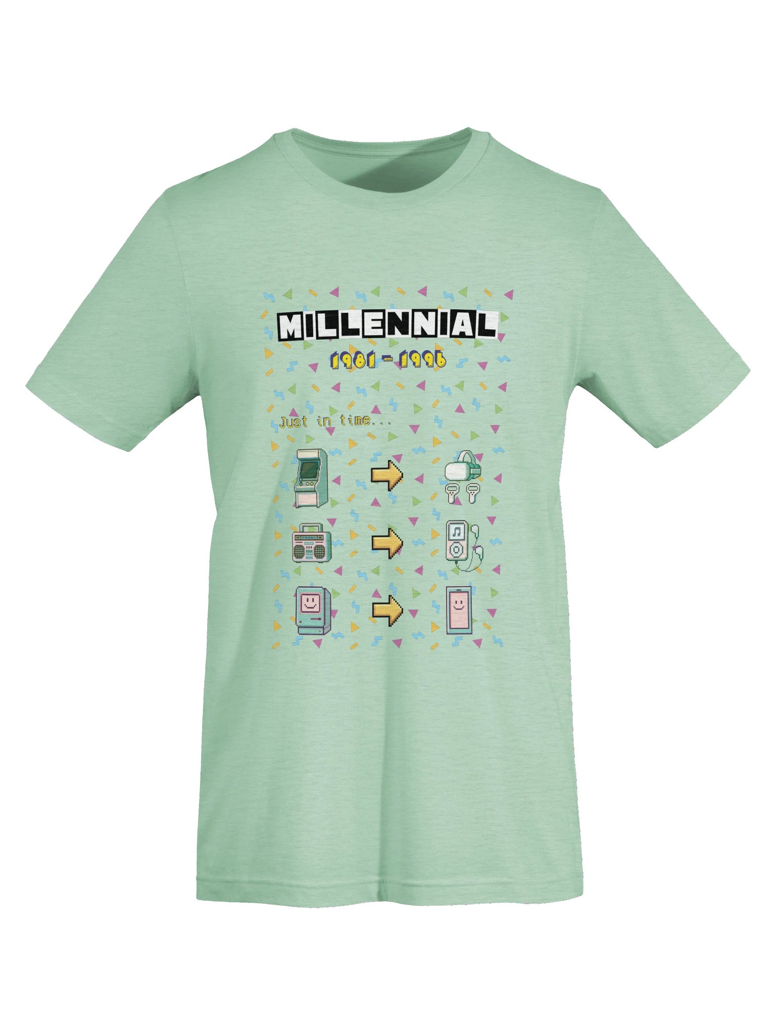 Millennial Tech Evolution Retro Tee - Green Theme product image (7)