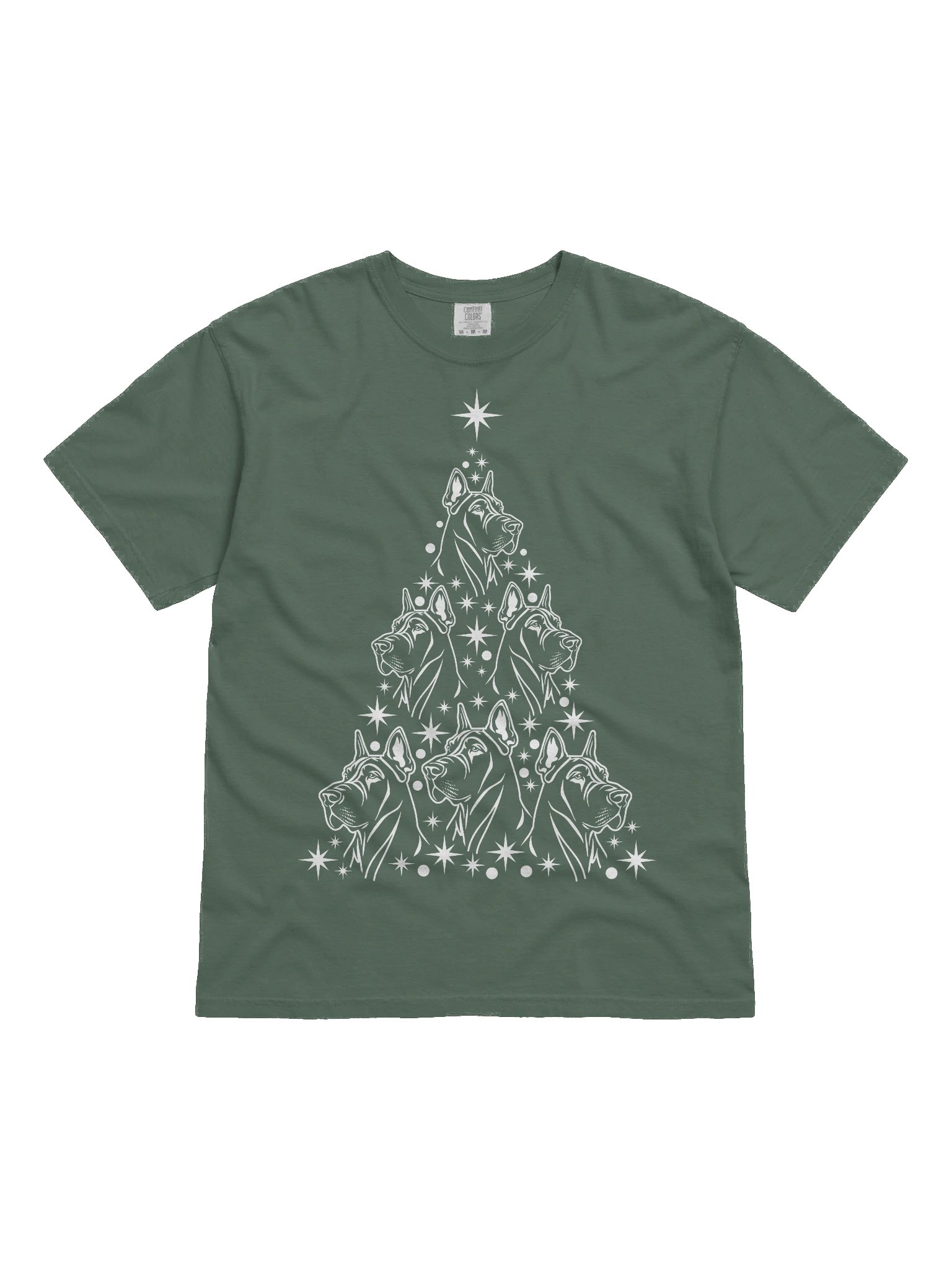 Great Dane(Cropped Ears) Christmas Tree T-Shirt product image (2)