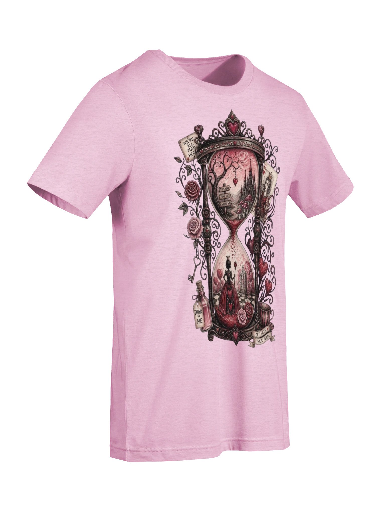 Queen of Hearts Hourglass Shirt, Wonderland Dark Alice, Whimsigoth Mad Tea Party product image (22)