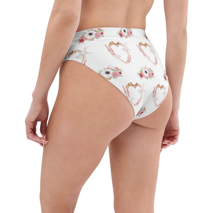 Watercolour Floral Pattern High Waisted Bikini Bottom - V2 product image (1)