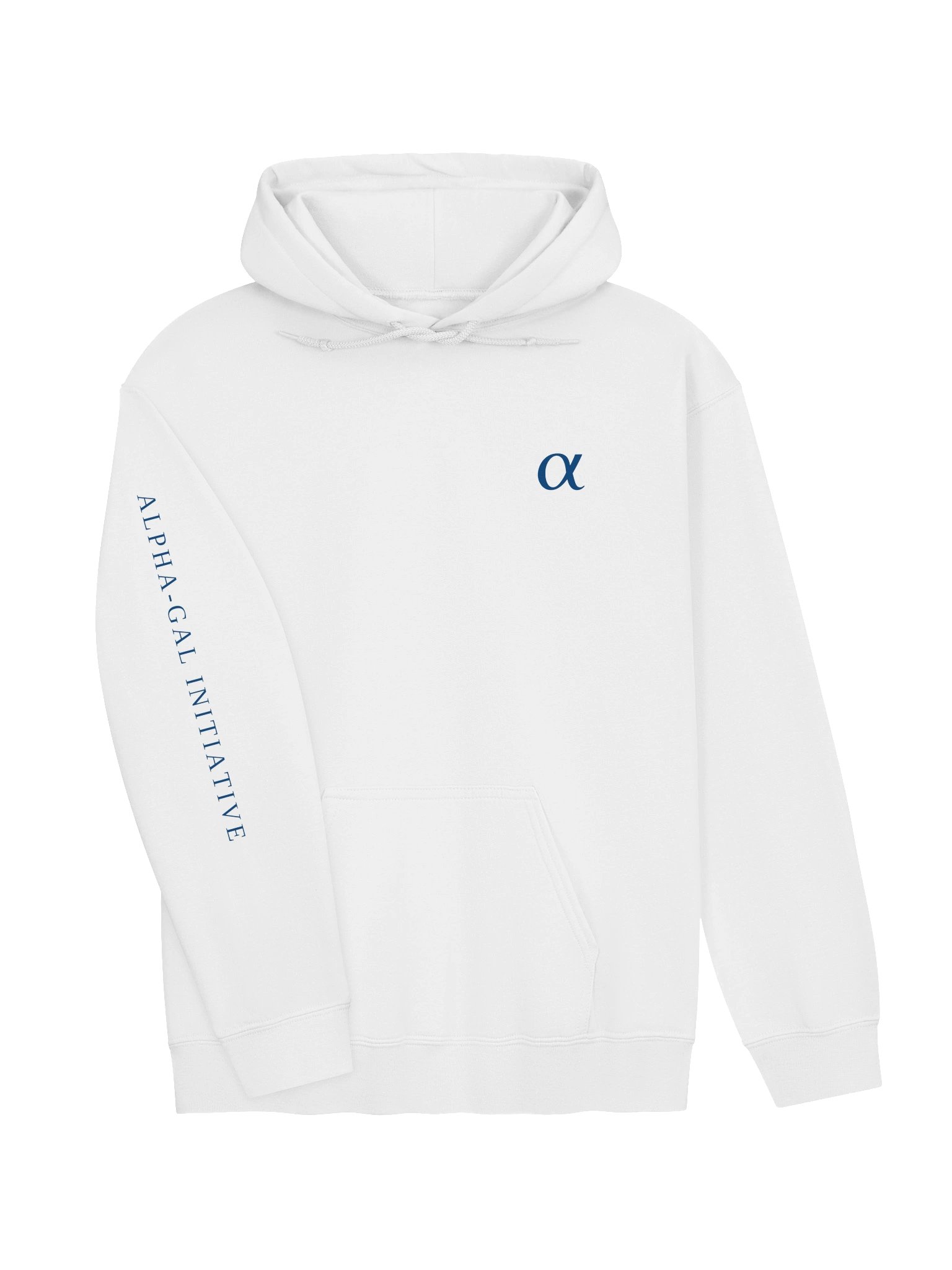 White / Navy Hoodie Unisex Sweatshirt product image (3)