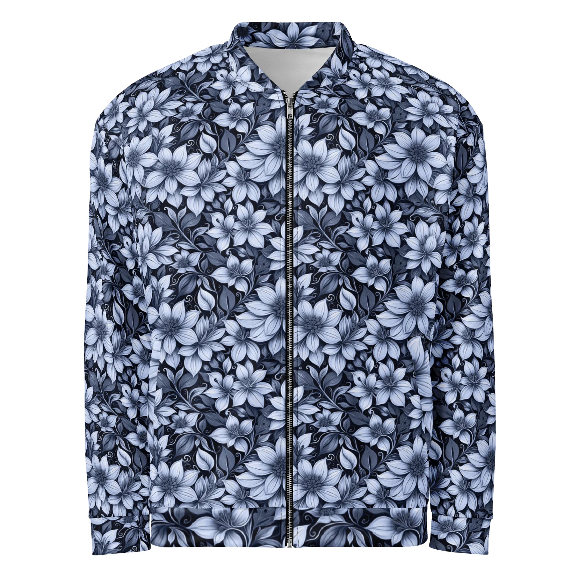 Indigo Flowers Bomber Jacket product image (1)