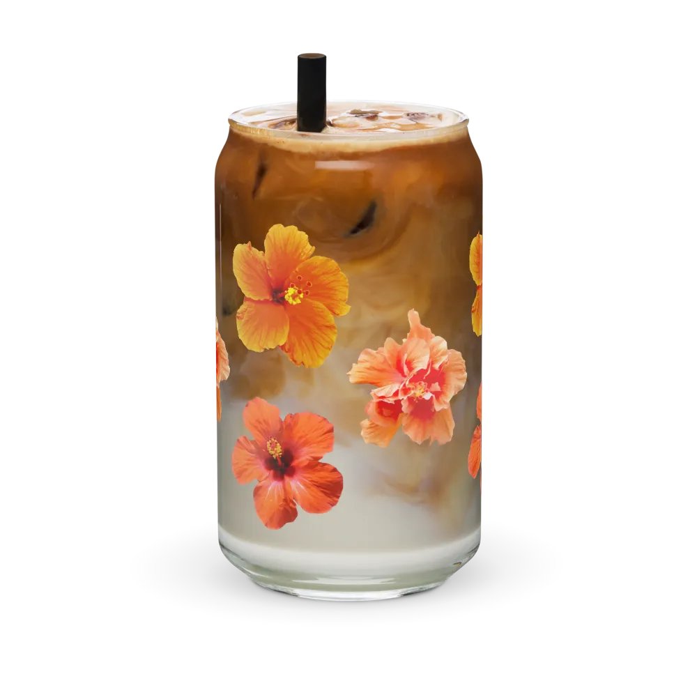 Orange Hibiscus Can Glass product image (6)
