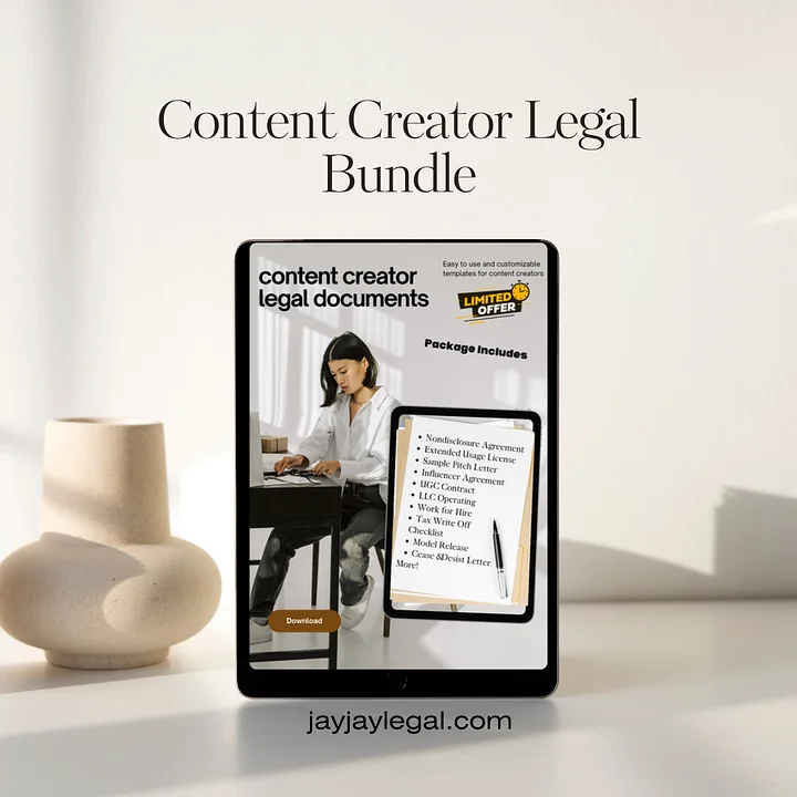 Content Creator Legal Templates Bundle product image (2)
