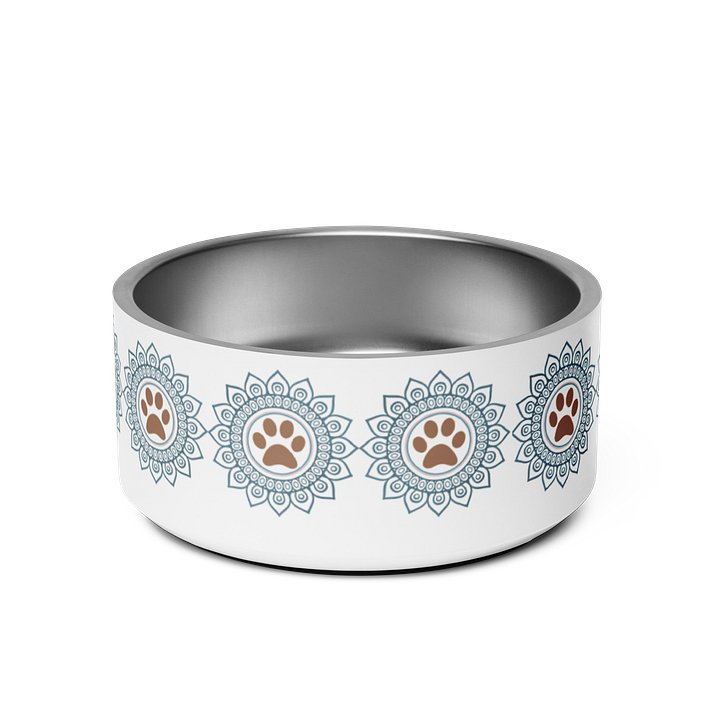 Yogi Warriors Mandala Paw Print Pet Bowl - 32 oz product image (1)