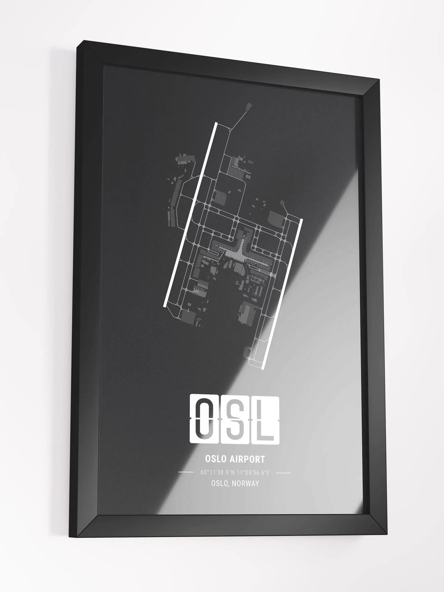 Framed Airport OSL Premium Map On Matt Paper product image (3)