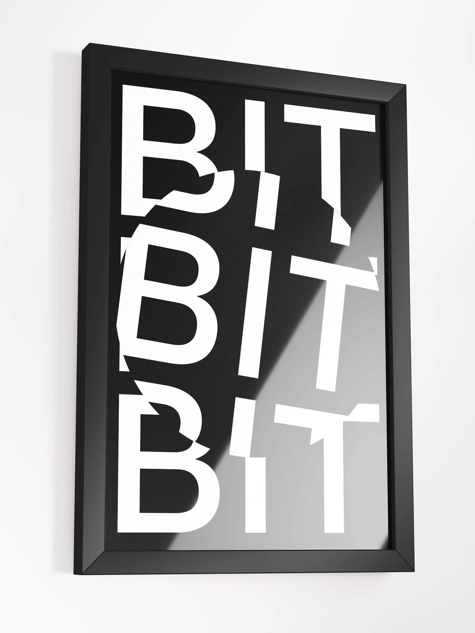 BIT COIN POSTER (BLACK) [framed] product image (6)