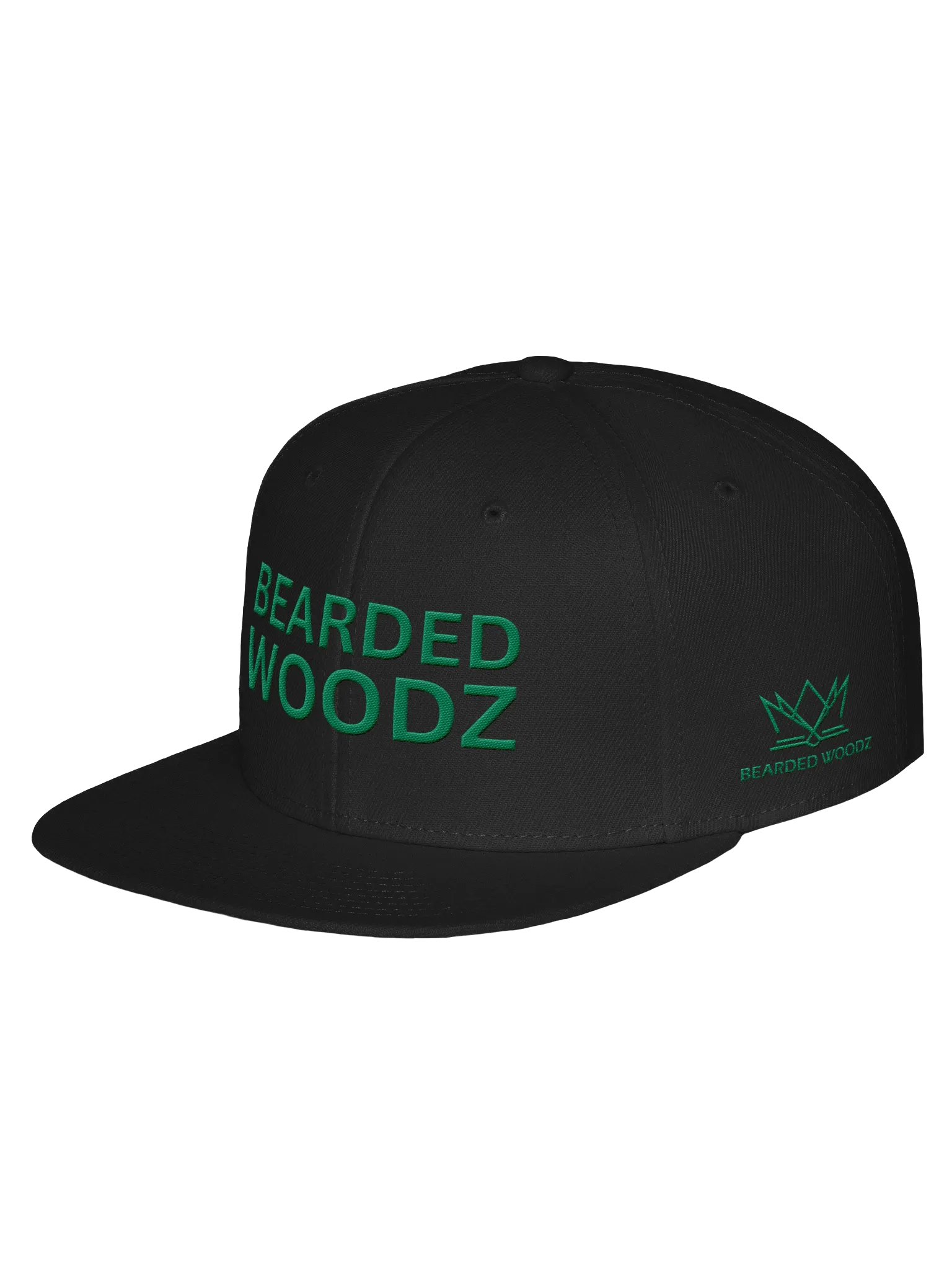 Bearded Woodz Snapback (Green Embroidery) product image (2)