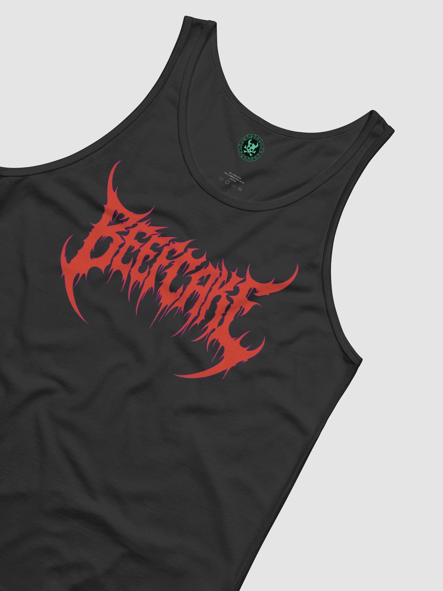 Beefcake Tank (Death Metal Font - Red) product image (4)