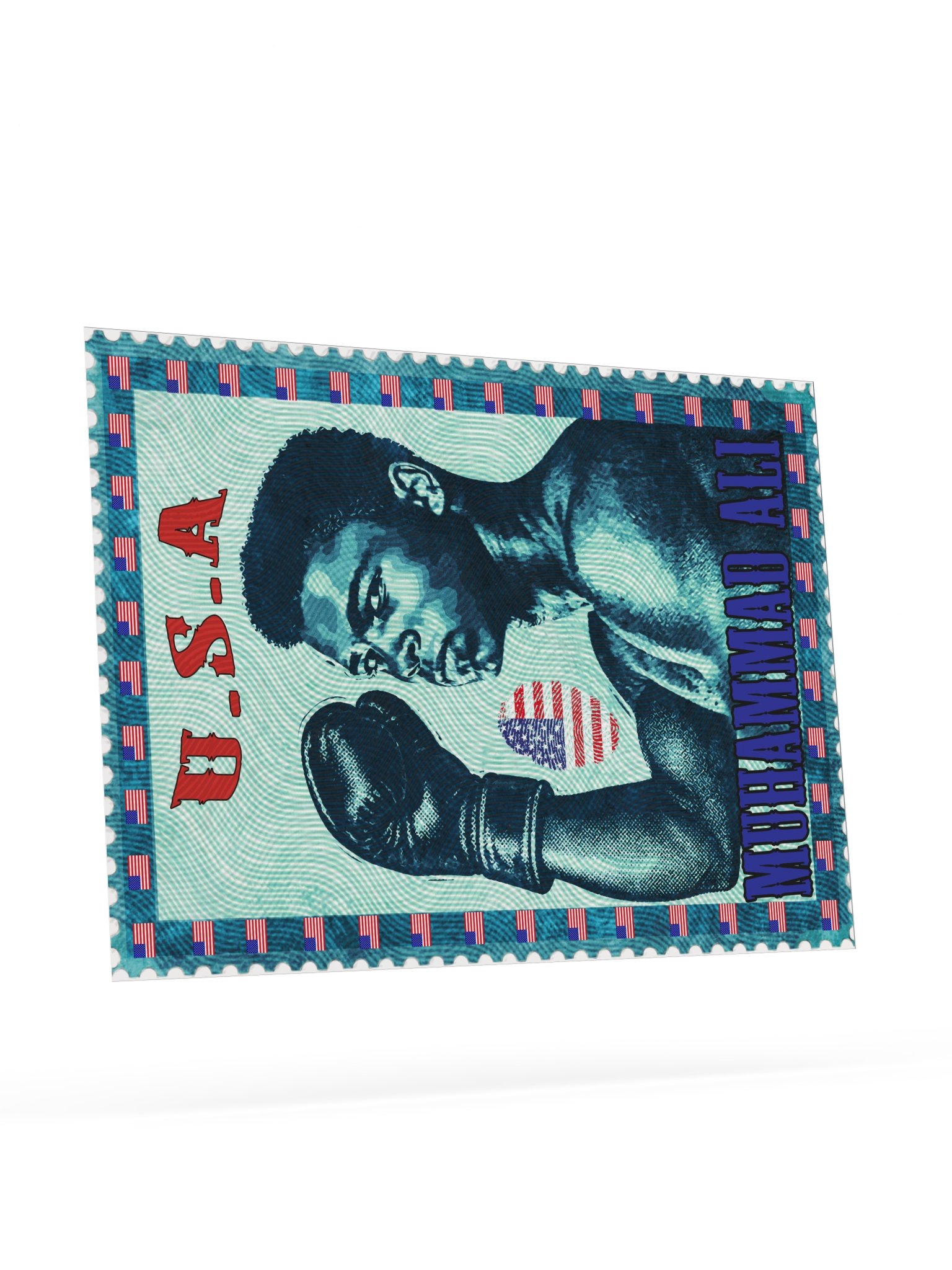 Muhammad Ali Vintage Postage Stamp Poster | Boxing Wall Art product image (10)