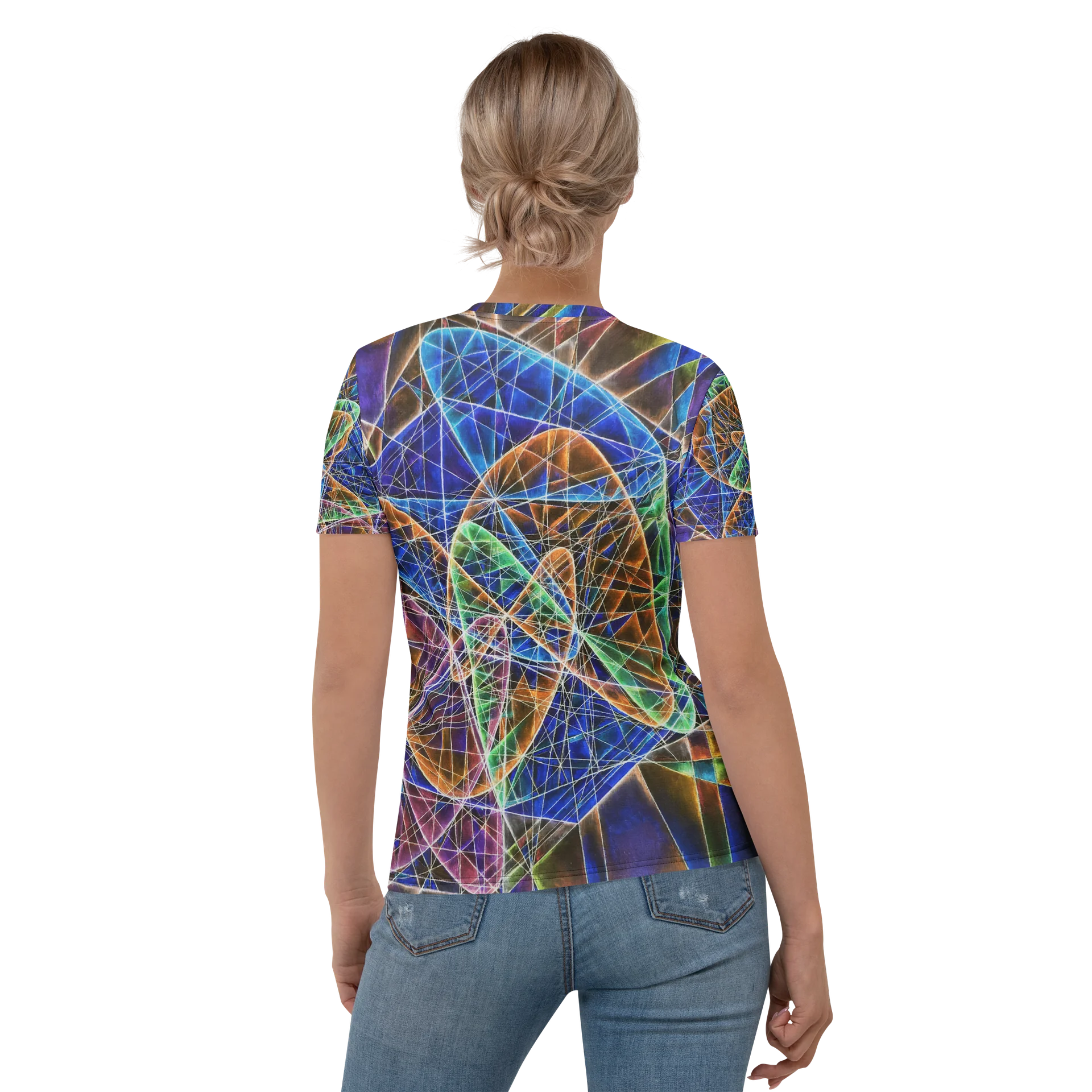Lissajous Trilogy - Geometric Negative Art Women's Crew Neck T-Shirt product image (5)