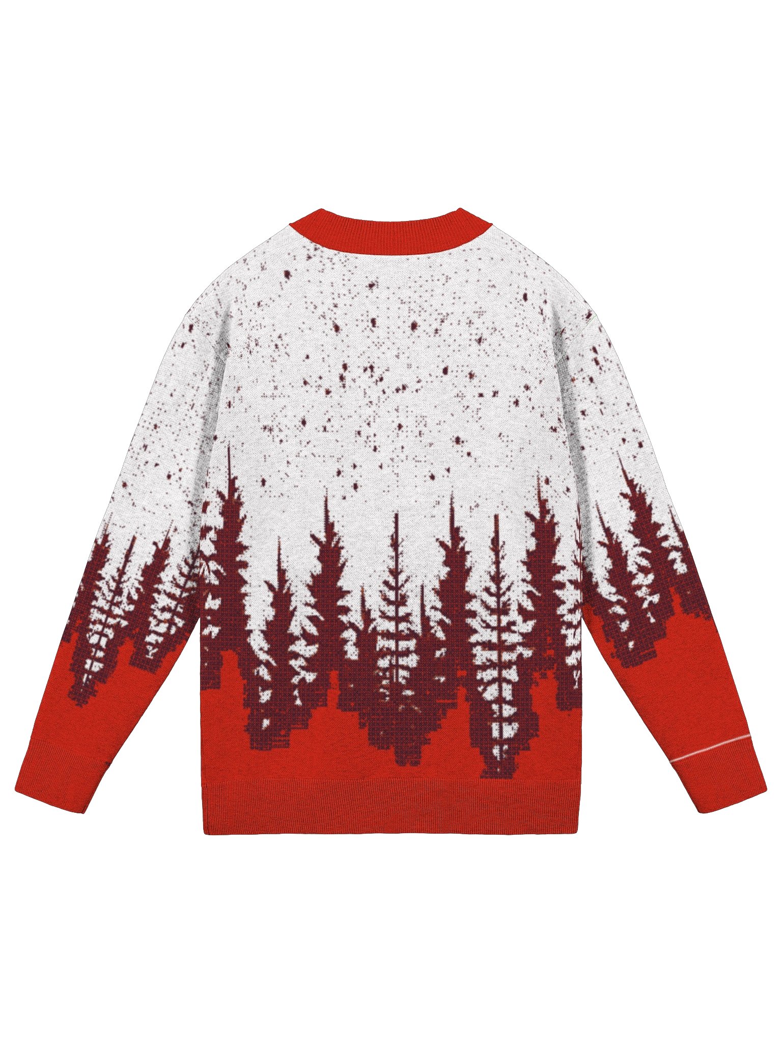 Aarpoo Red Christmas Tree Unisex Knitted Cardigan Without Pocket product image (2)