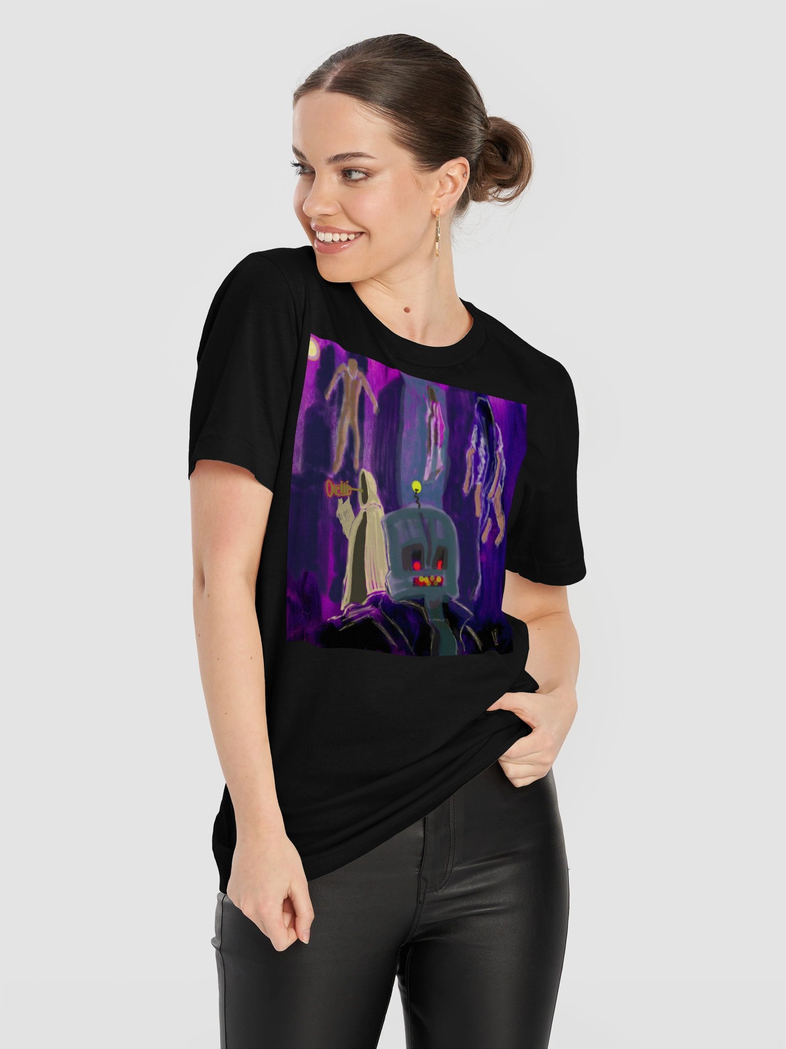"No Robots at the Rapture" - Eerie Cosmic Figures Tee by iffy Wisdom product image (112)