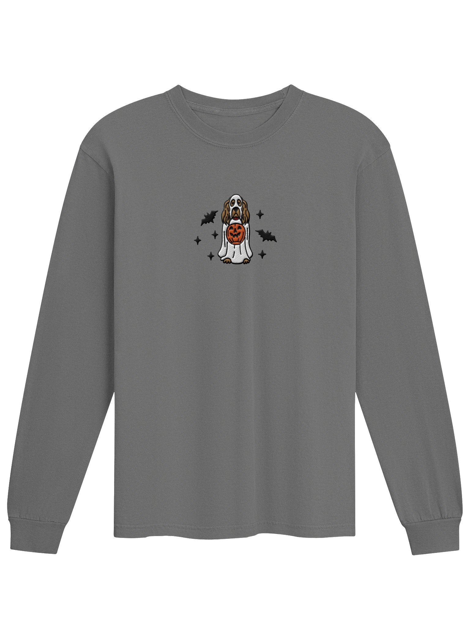 Halloween English Cocker Spaniel(Brown) Embroidered Long-Sleeve T-Shirt product image (9)
