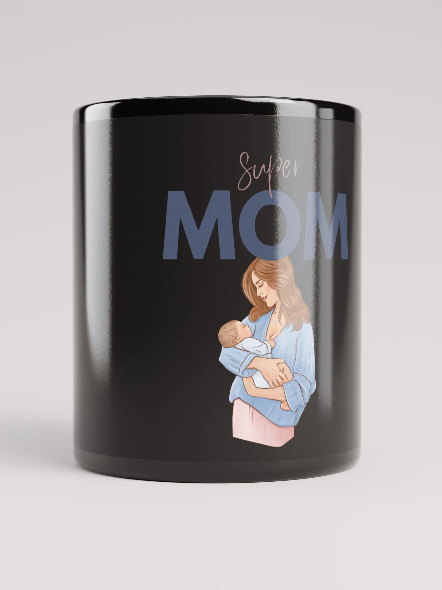 Super MOM Black Glossy Mug product image (9)