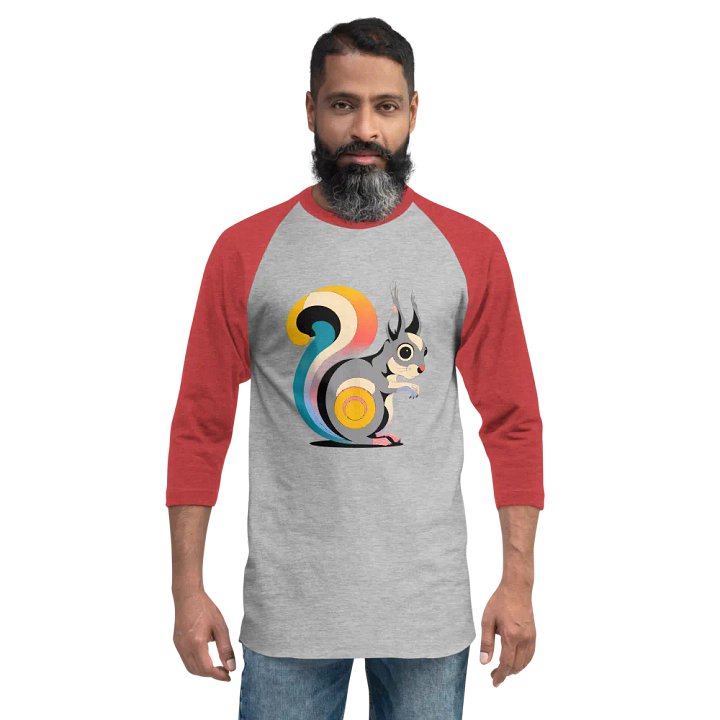 Spiral Tail Squirrel 3/4 Sleeve Tee product image (2)