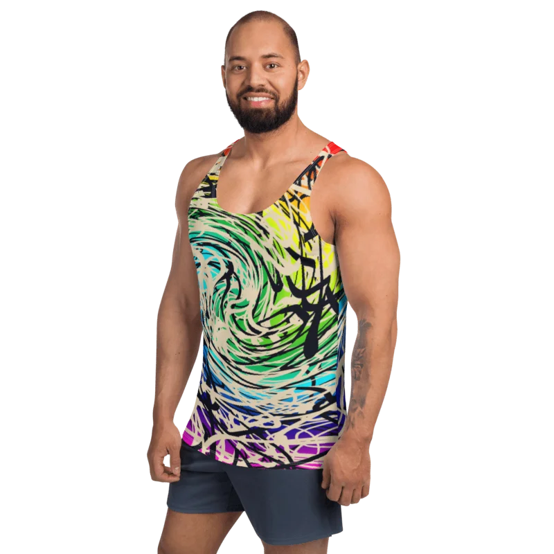 rainbow cyberwave tank top product image (6)