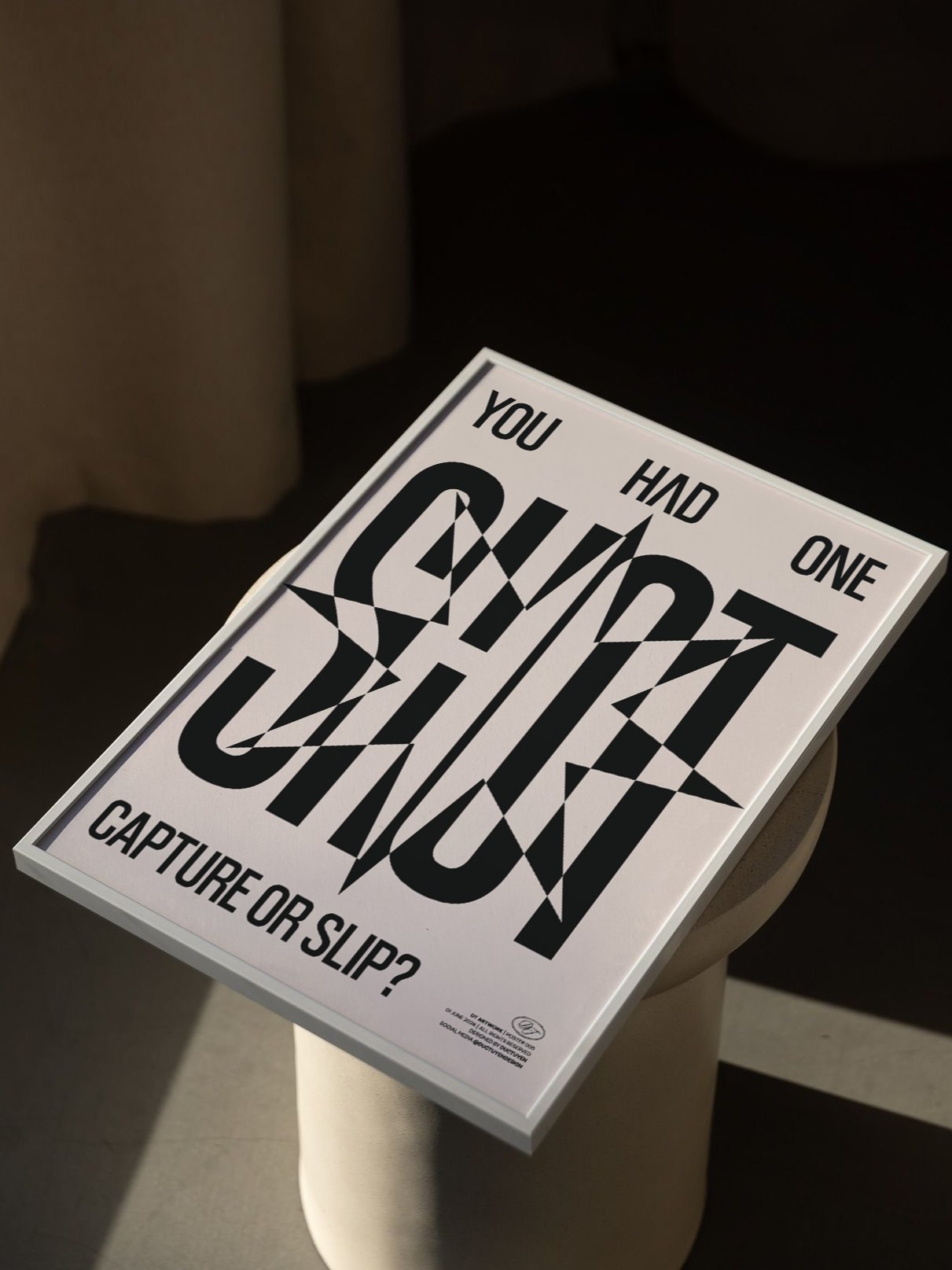 "ONE SHOT" Typography Framed Poster product image (2)