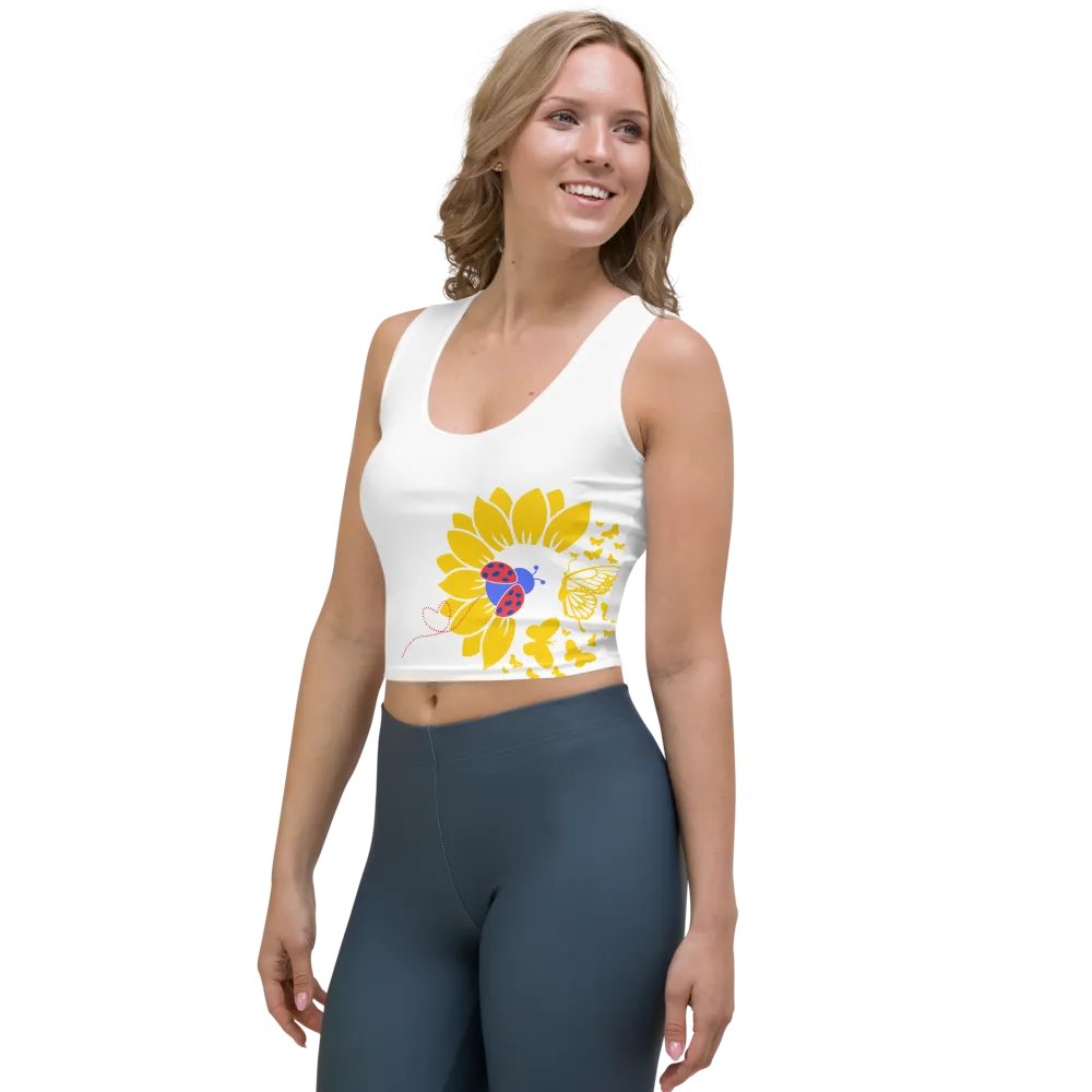 Sunflower Ladybug Crop Top product image (2)