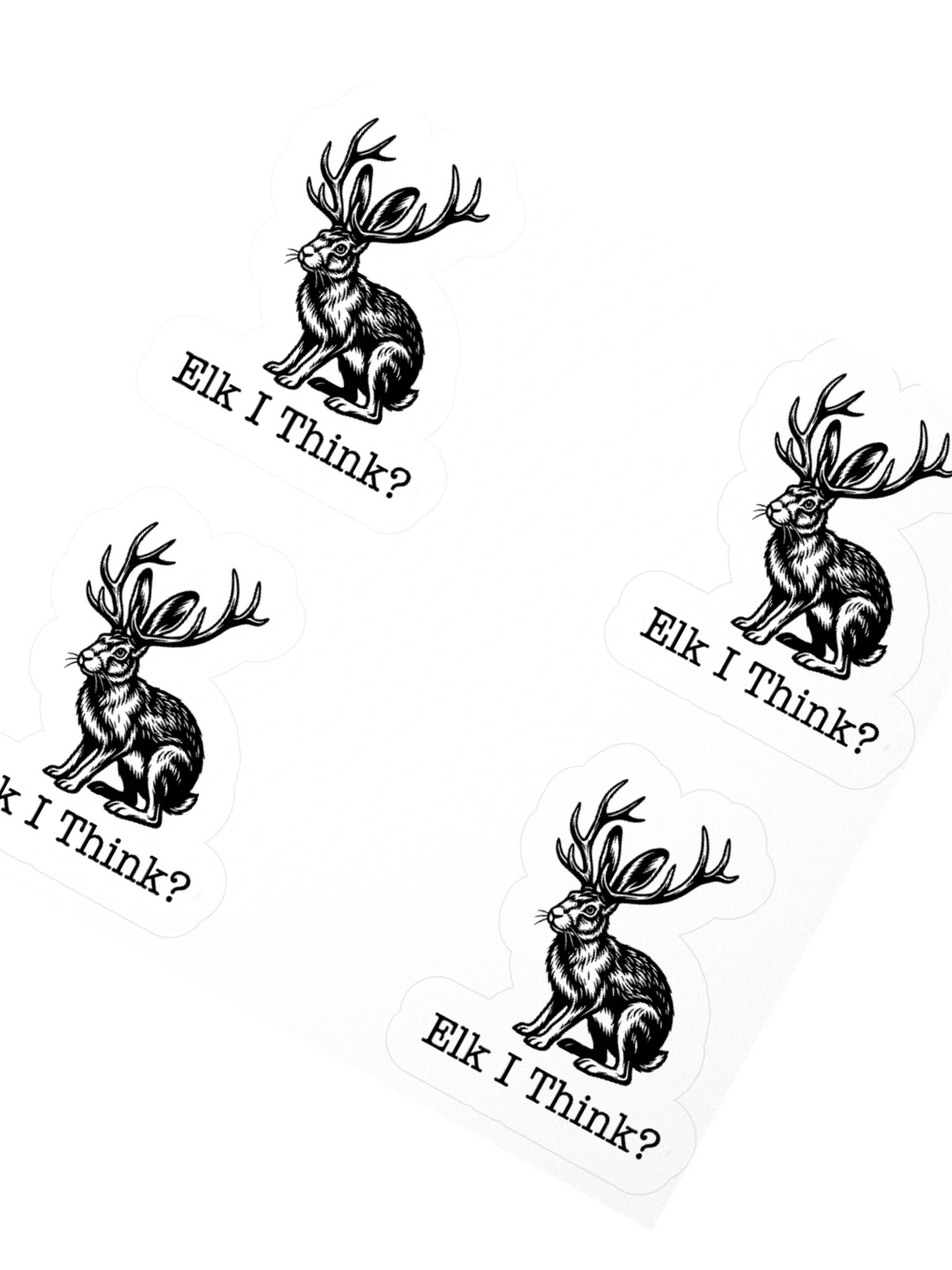 Elk I Think? B/W Sticker Sheet product image (4)
