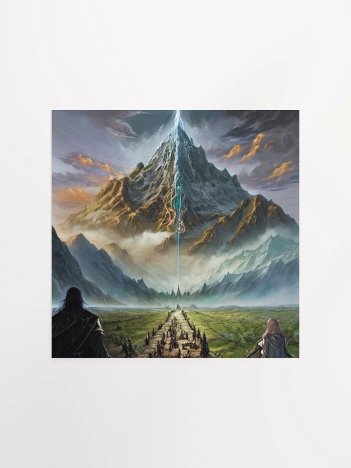 Mystical Mountain Journey Lord Of The Rings Anime Concept Art Poster product image (5)