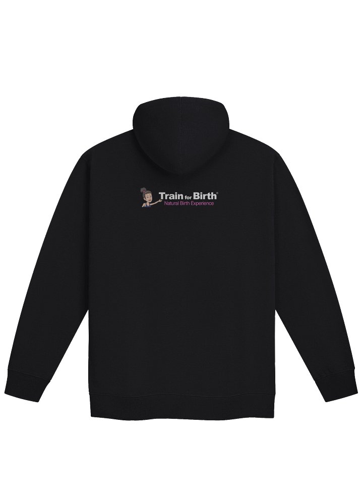 Train for Birth® Independent Trading Co. Fleece Zip Up Black Hoodie product image (2)