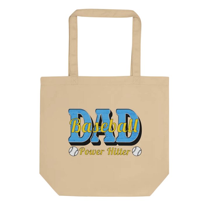 Dad Baseball Power Hitter Eco-friendly Tote product image (1)