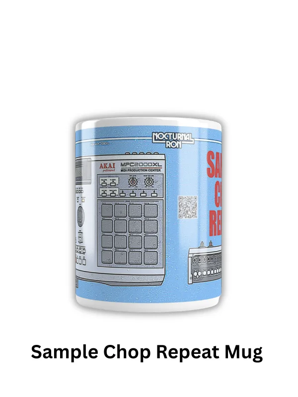 "Sample, Chop, Repeat" Mug - Hip Hop MPC 2000XL Beat Machine Cup product image (2)