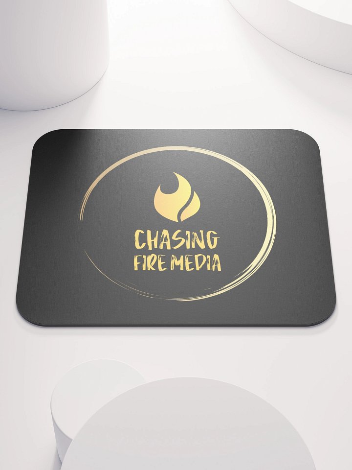 Chasing Fire GOLD FLAME Logo Mouse Pad product image (1)