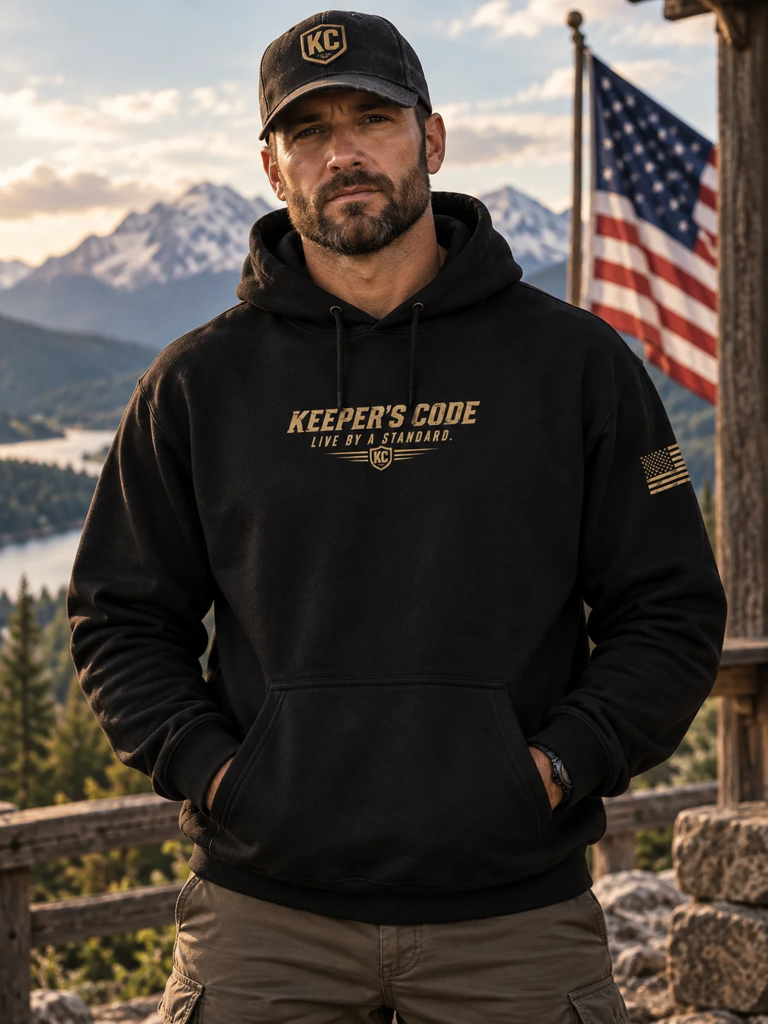 Keeper’s Code™ Men’s CODE 01 Integrity Eagle Hoodie product image (1)