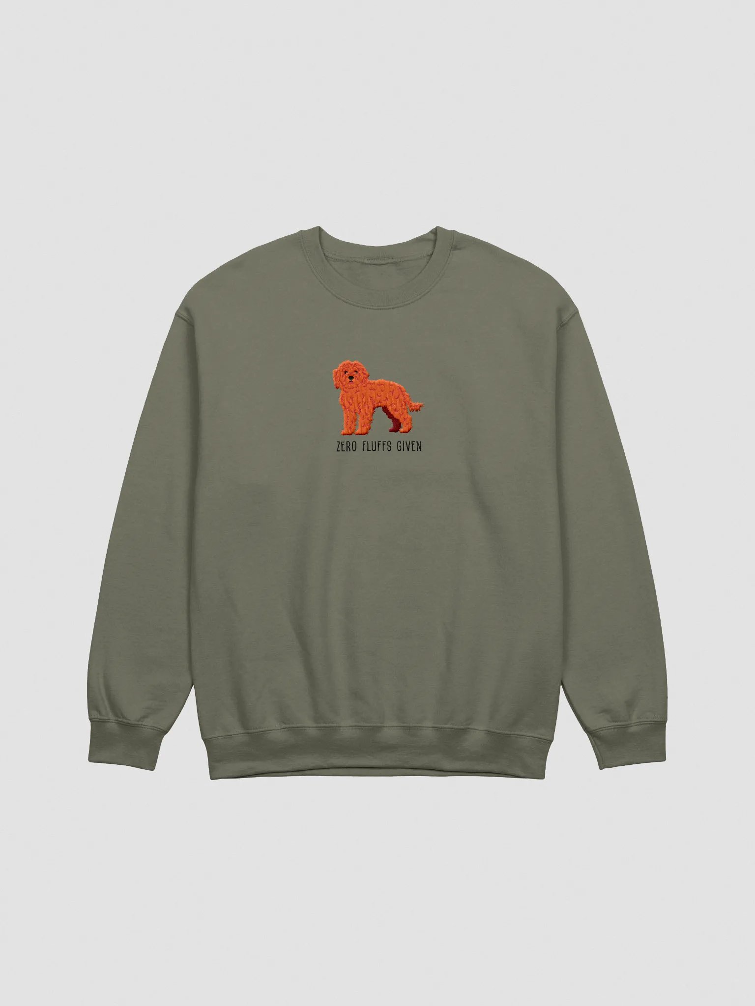Zero Fluffs Given Sweatshirt (Embroidered) of a Cockapoo(Red) product image (3)