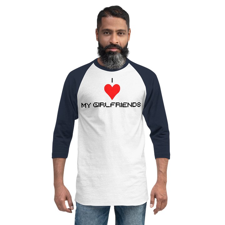 I Love My Girlfriends Long Sleeve Raglan Shirt (Light) product image (17)