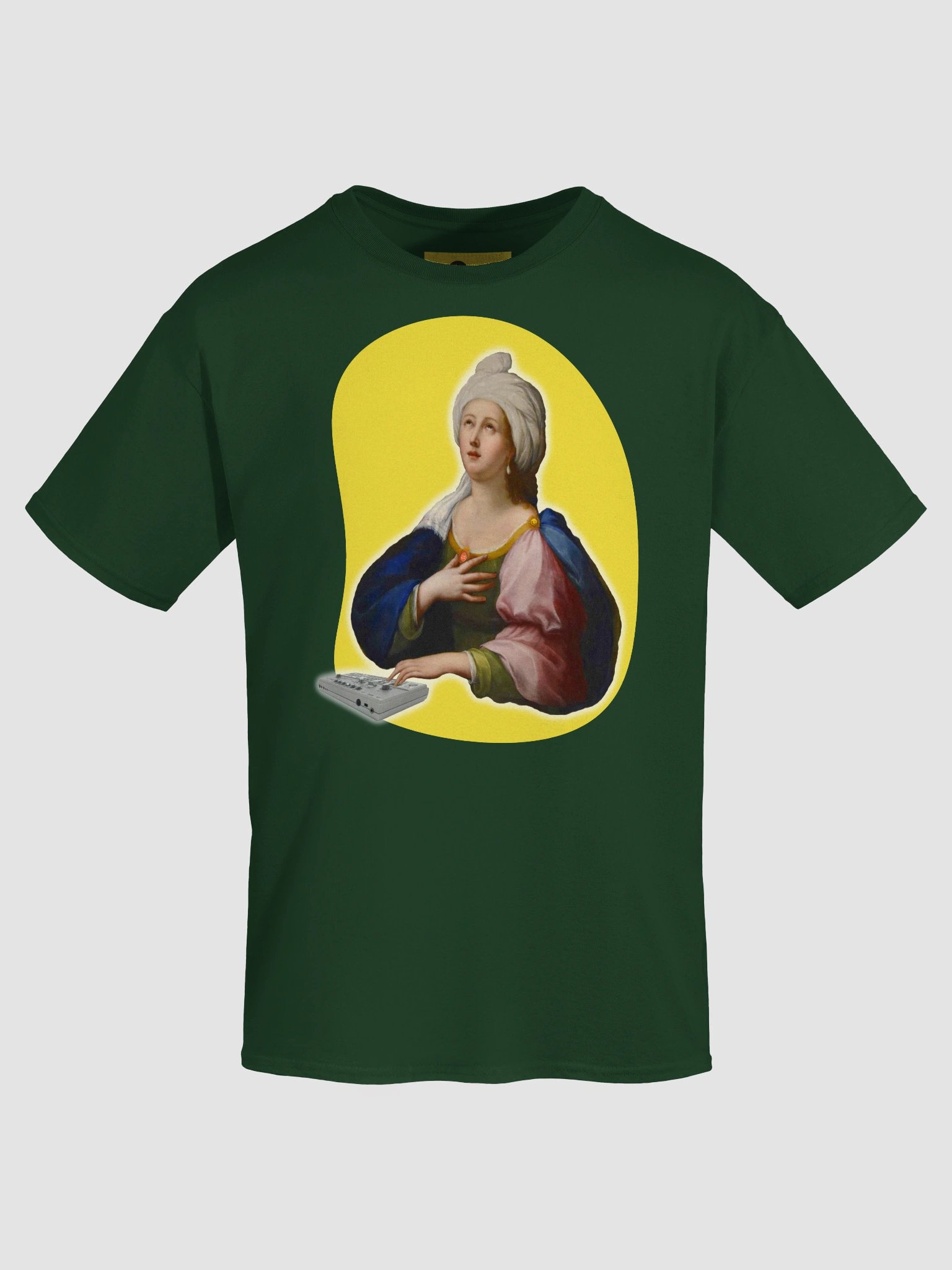 Santa Cecilia’s Acid Mass, by Frank Fonik, Techno EDM Unisex t-shirt product image (7)