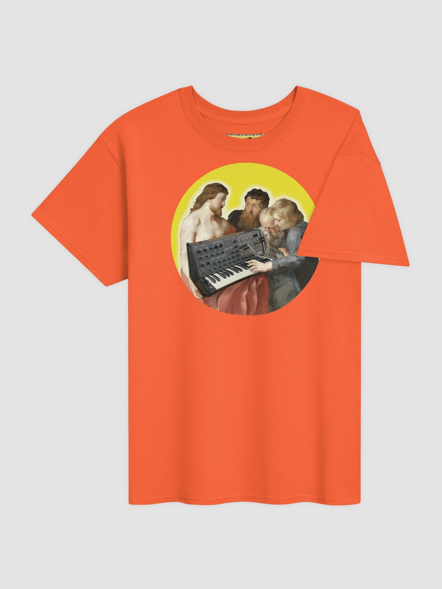 He died for our synths, by Frank Fonik (K.0.r.g. M-S 20), Techno EDM Unisex t-shirt product image (4)