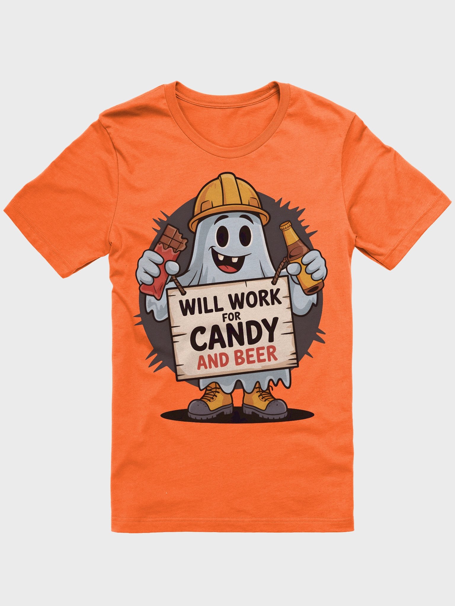 Spooky Construction Ghost T-Shirt product image (1)