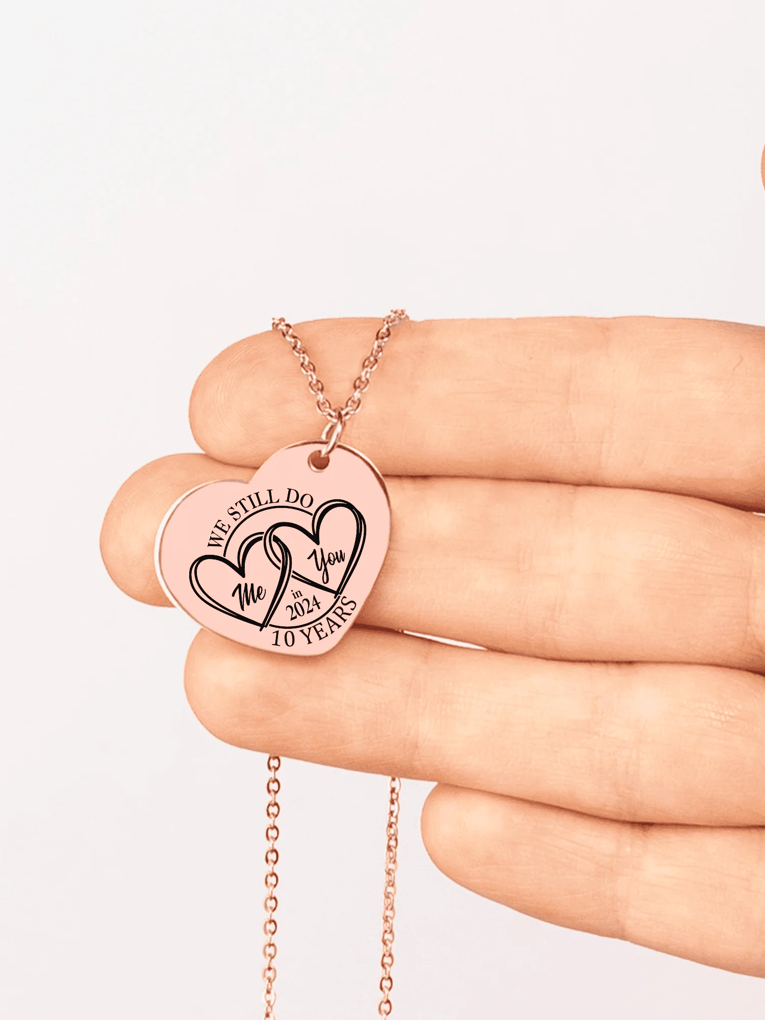 We Still 'I DO' 10 Years Later Anniversary Necklace product image (4)