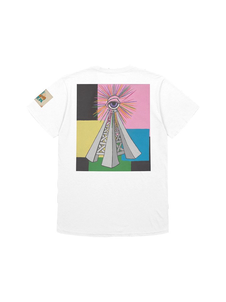 Unisex PWR Radiating Eye/Radio Tower White T-shirt product image (2)