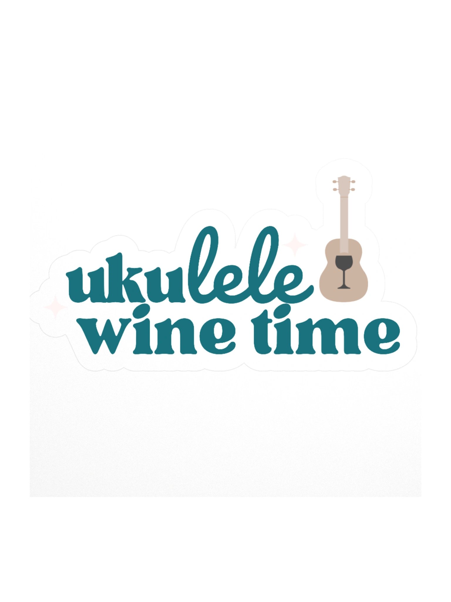 Ukulele Wine Time Sticker product image (3)