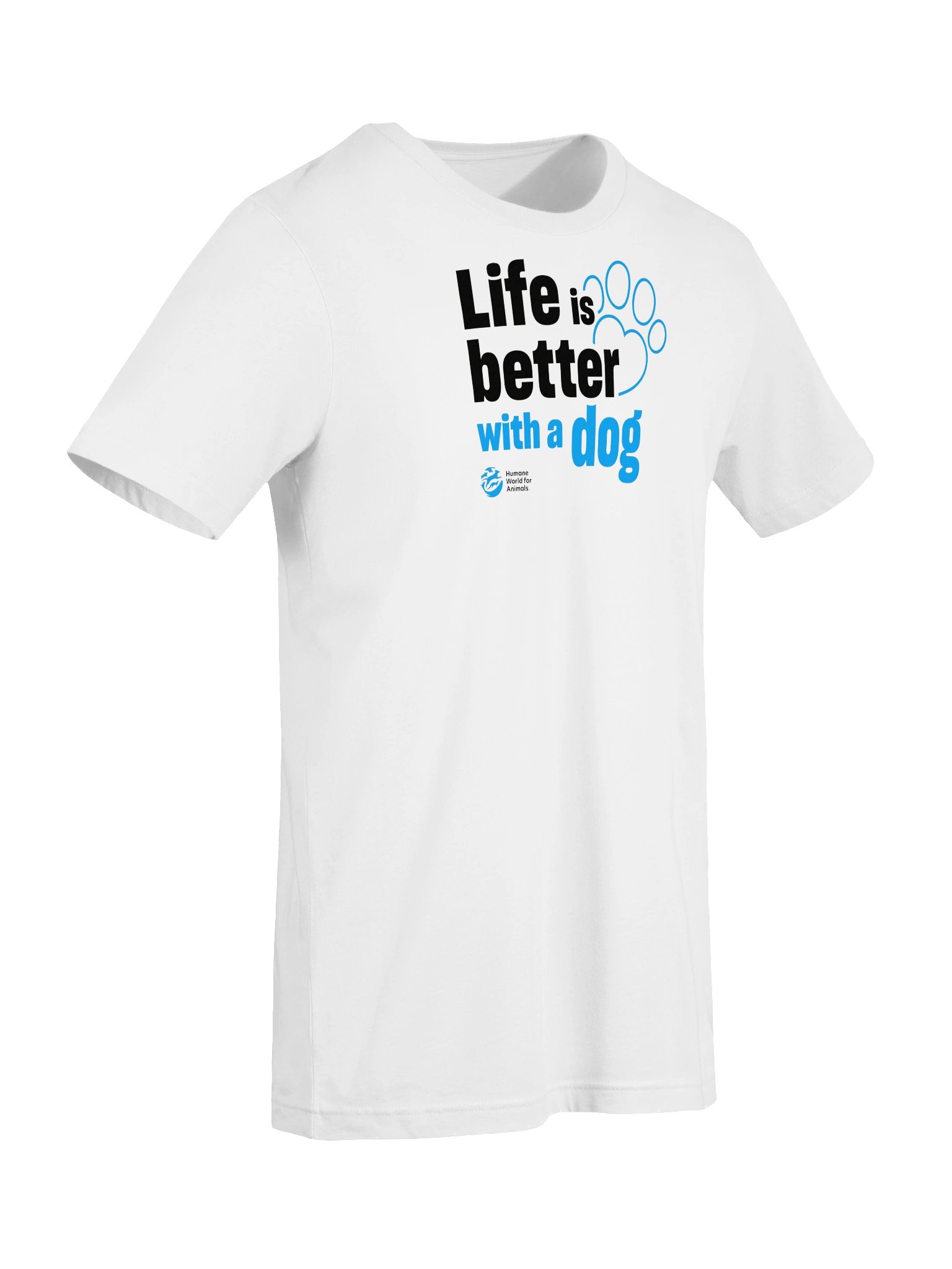 Life is better with a dog - typographic - T-shirt product image (3)