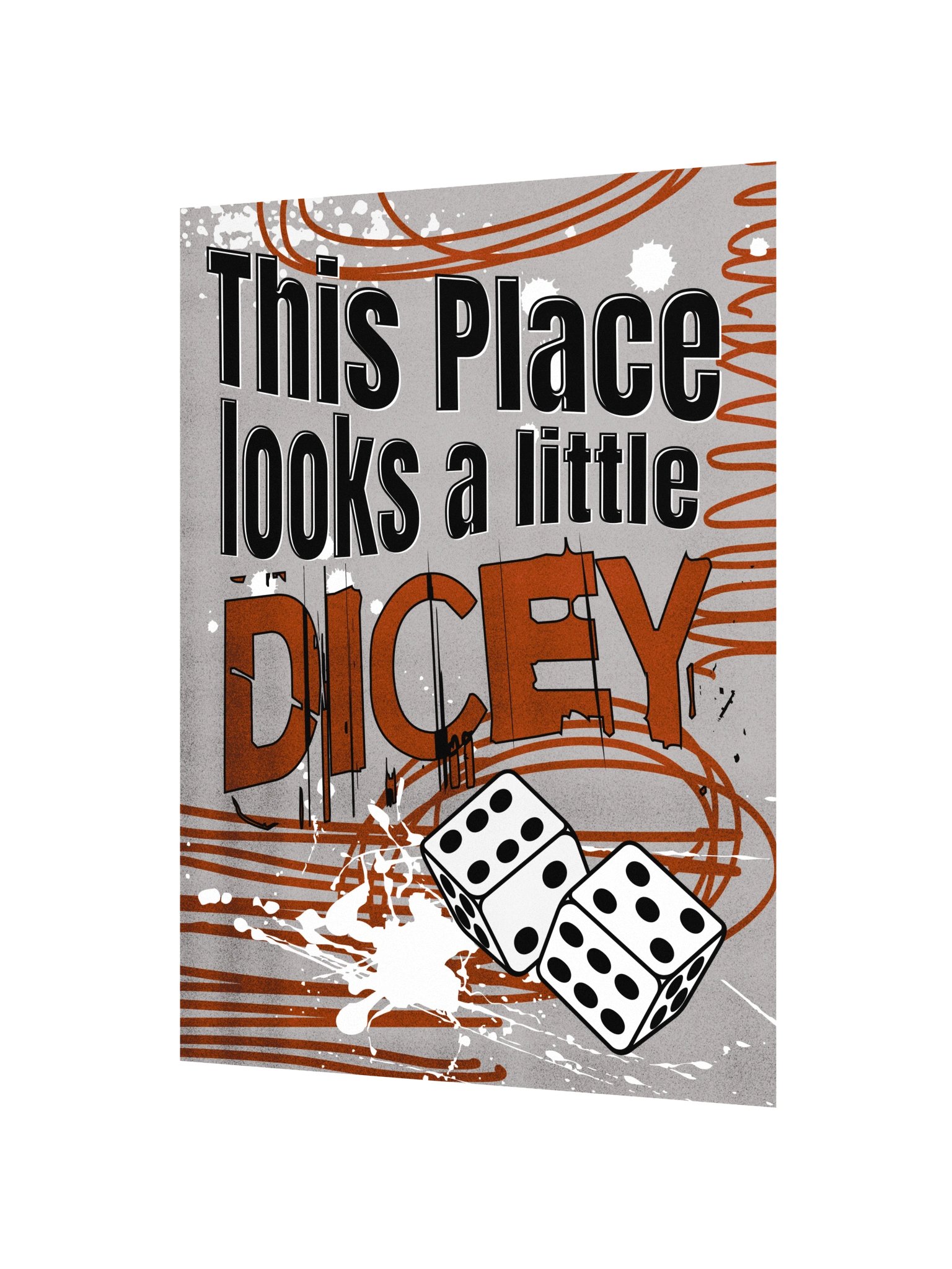 Chaotic Dice Board Game Room Poster - UNFRAMED product image (2)