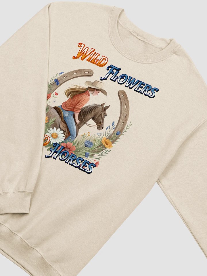 Wild Flowers Wild Horses Cowgirl Crewneck Sweatshirt product image (2)