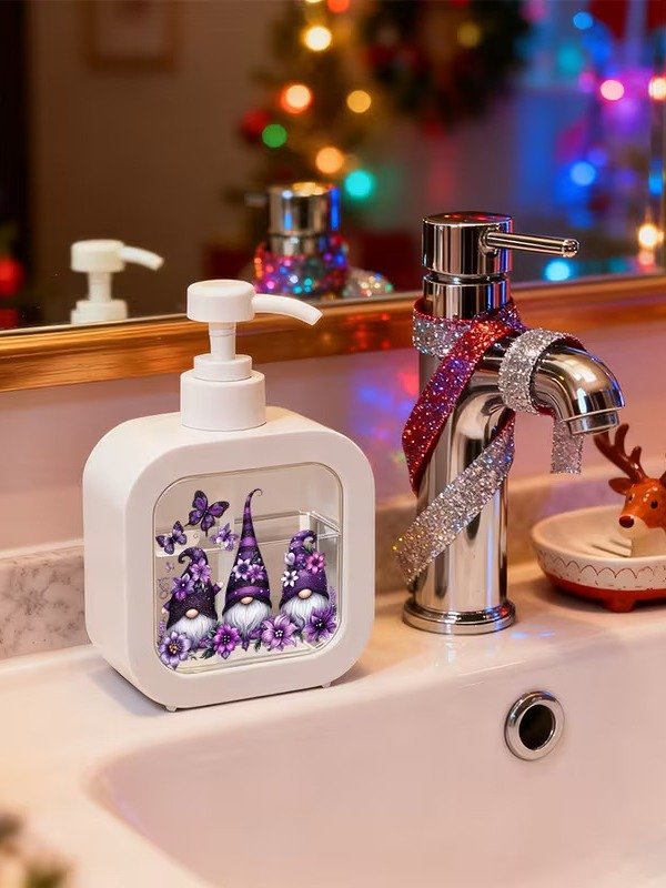 Purple Adorable Gnomes In A Bathroom Dispenser product image (2)