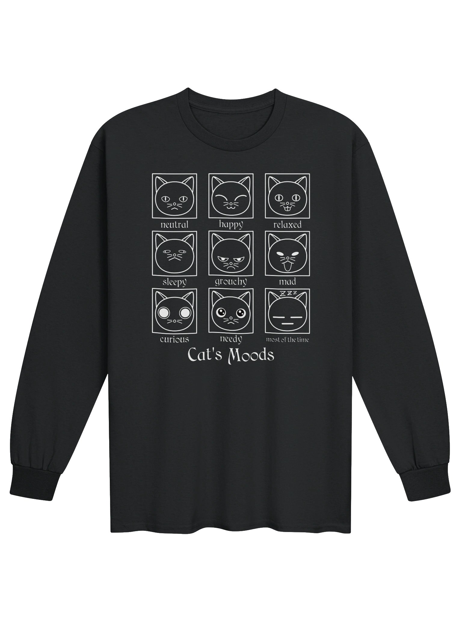 Cat's Moods - Unisex Adult Long Sleeve T-shirt product image (1)