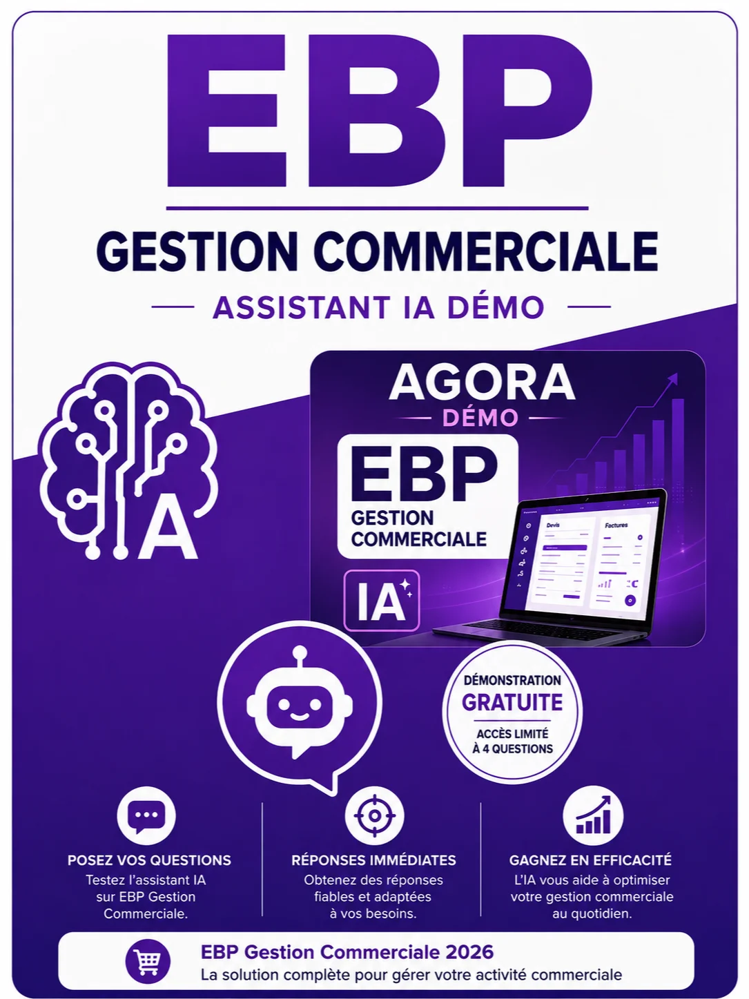 AGORA Démo – Assistant IA EBP Gestion Commerciale 2026 product image (1)
